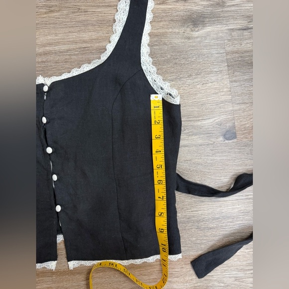 A. REN DARCY BLACK  LINEN TANK TOP size M NWT - Picture 8 of 12